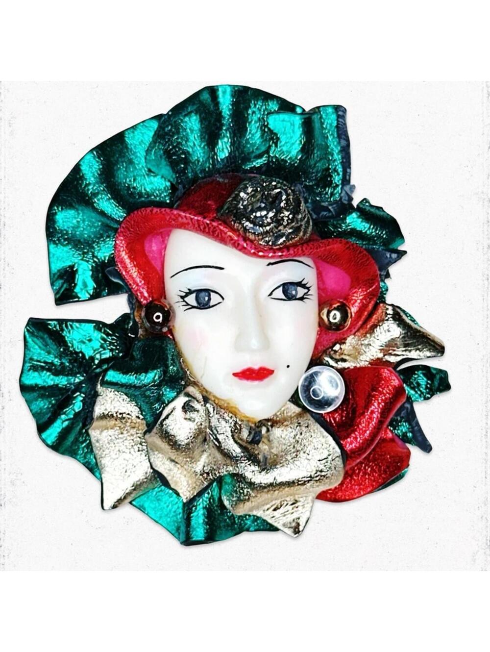 6775gc. Red and Green Ladyface